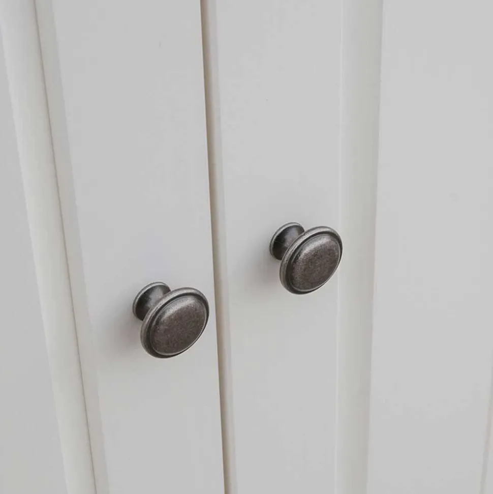 Landhaus Kleiderschrank in Weiß lackiert - Indico