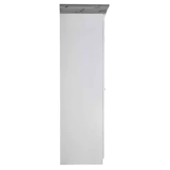 Landhaus Kleiderschrank in Weiß und Kiefer Grau - Caneon