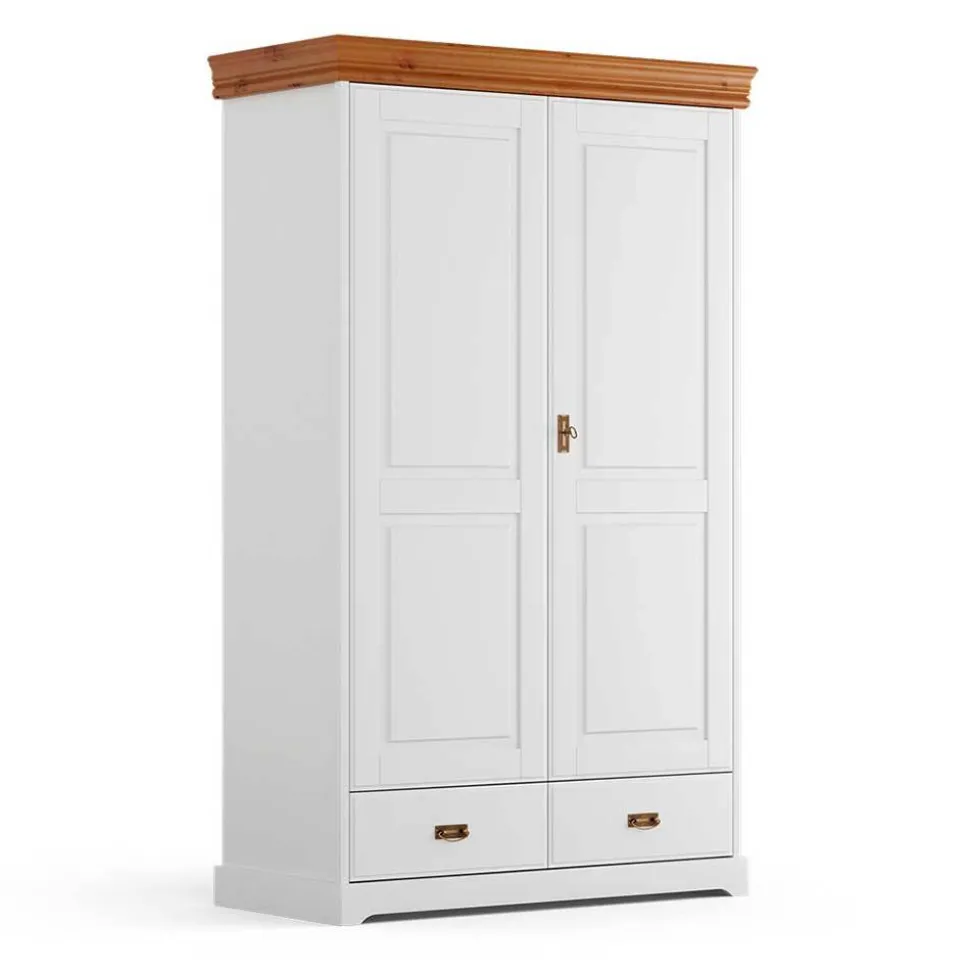 Landhaus Kombi-Kleiderschrank aus Kiefernholz - Varicano
