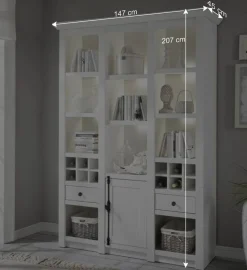 Landhaus Kombiregal in Weiß Touchwood - Chelles