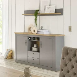 Landhaus Kommode in Lichtgrau - Buleta