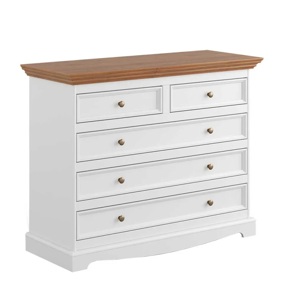 Landhaus Kommode mit fünf Schubladen - Bordona