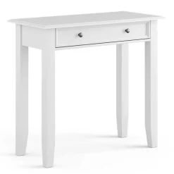 Landhaus Konsolentisch mit Schublade in Weiß - Indico
