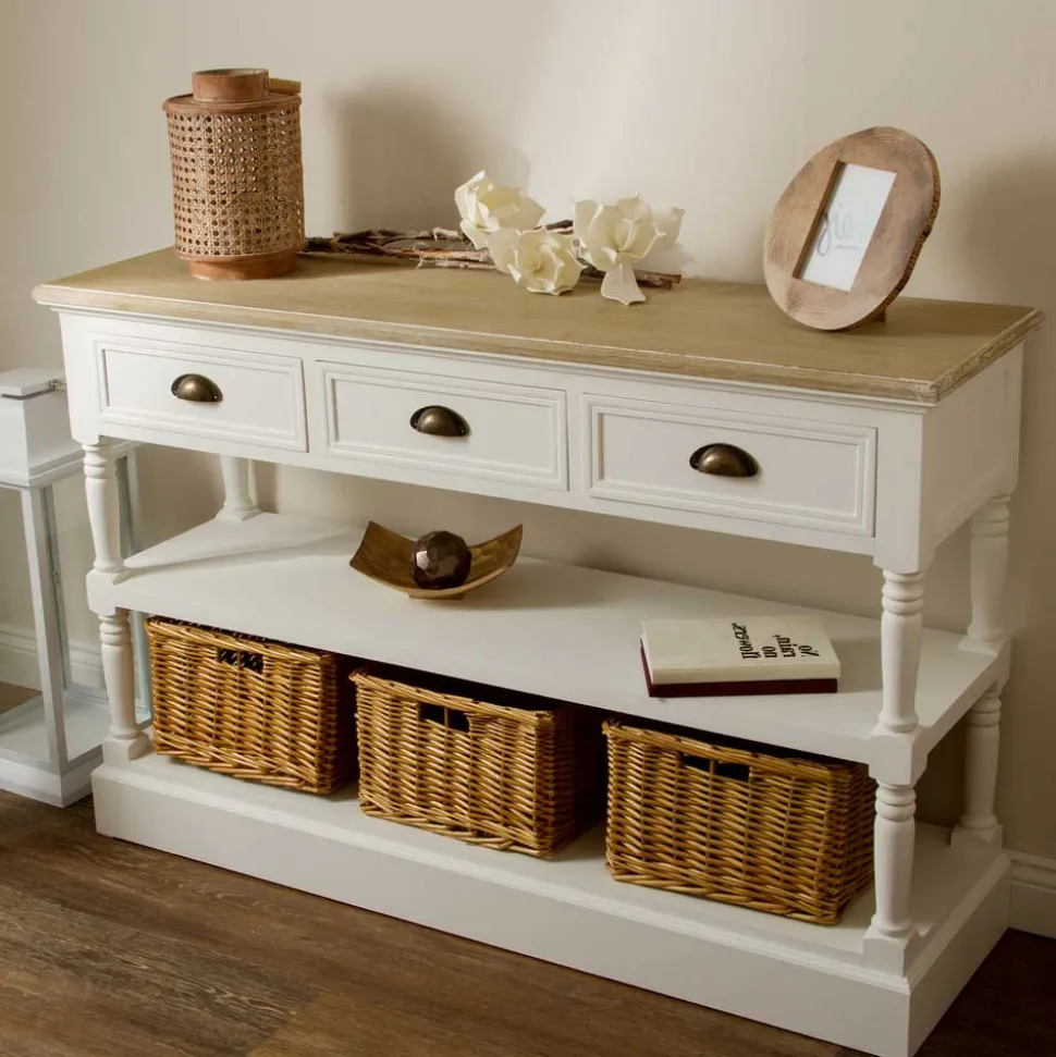 Landhaus Konsolentischchen Cultures in Weiß