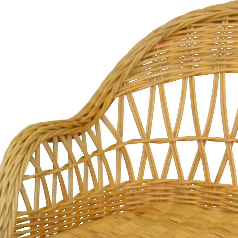 Landhaus Korbsessel in Beige Rattan - Witenga