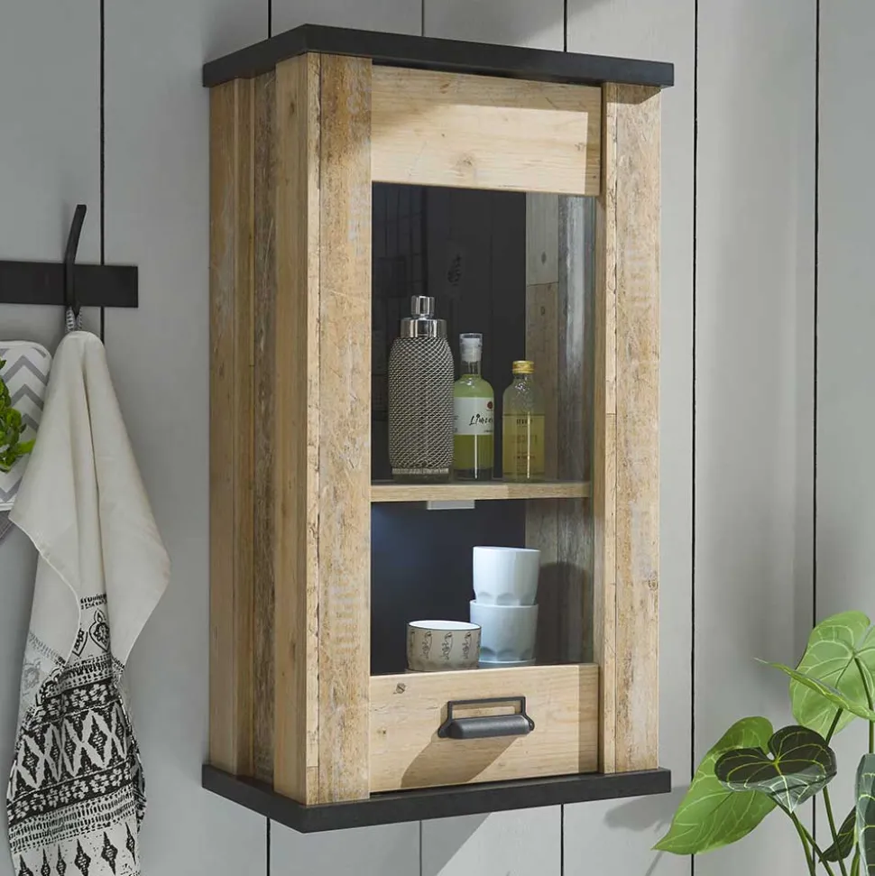 Landhaus Oberschrank mit Glas Einsatz - Garisa