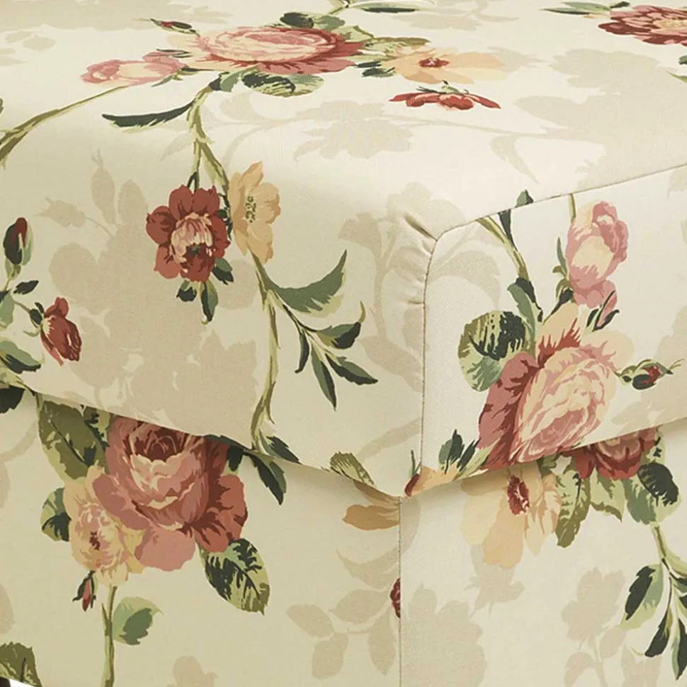 Landhaus Ohrenbackensessel mit Blumen Muster - Zavatraos