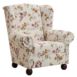 Landhaus Ohrensessel mit Blumen Stoff - Diazaja