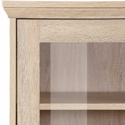 Landhaus Optik Highboard mit 2 Glastüren - Rienva