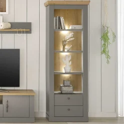 Landhaus Regal in Lichtgrau & Eiche NB - Buleta