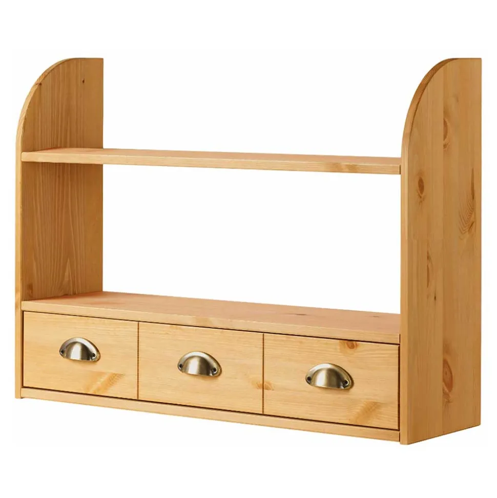 Landhaus Regal mit 2 Ablagen & 3 Schubladen - Zimoni