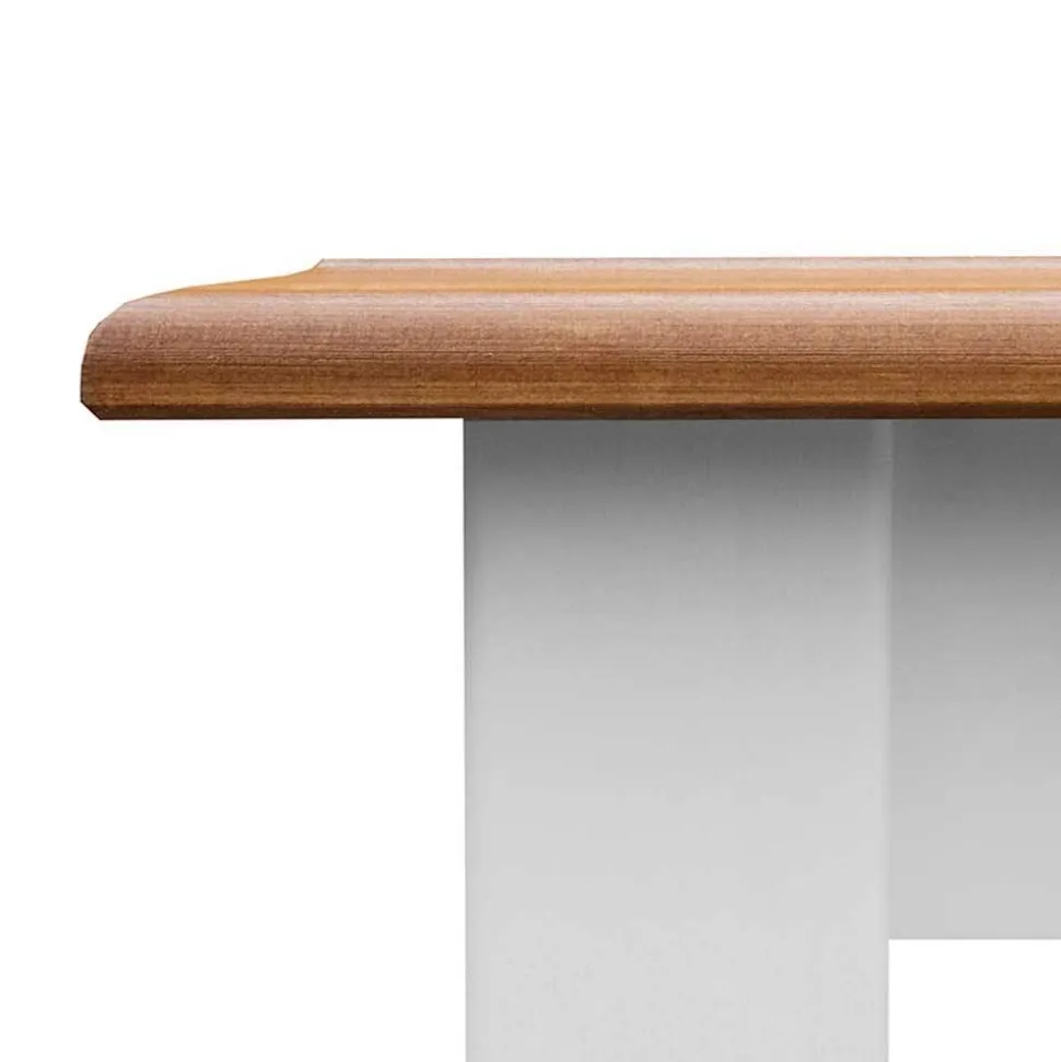 Landhaus Schminktisch in Weiß mit Eiche - Bordona