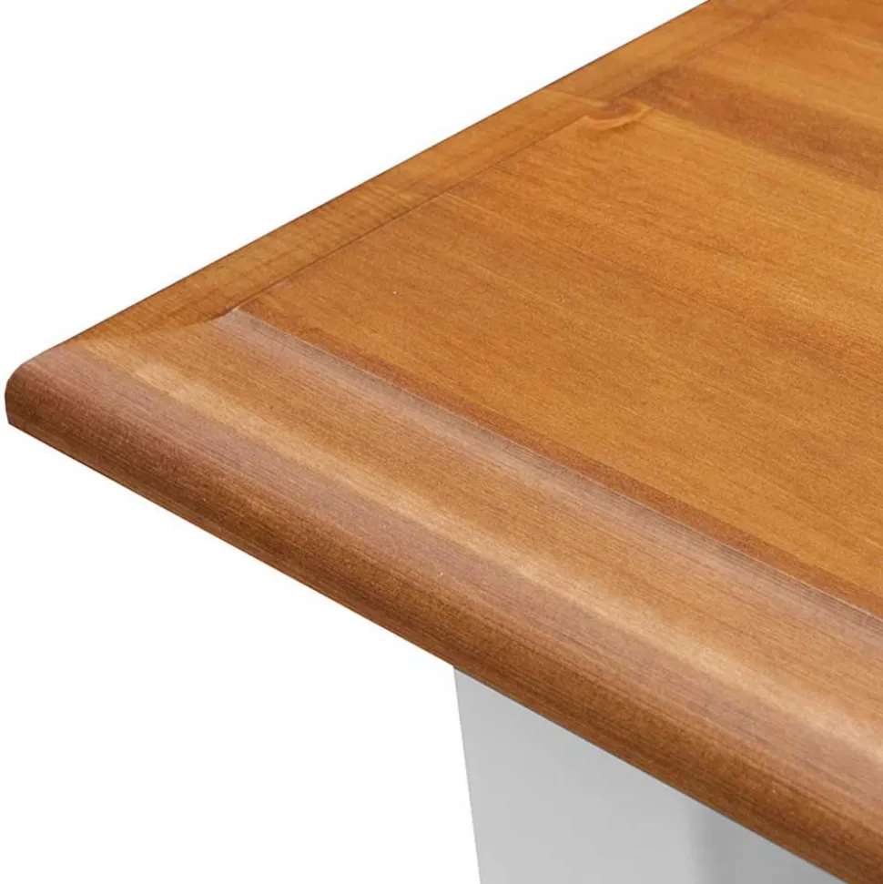 Landhaus Schminktisch in Weiß mit Eiche - Bordona