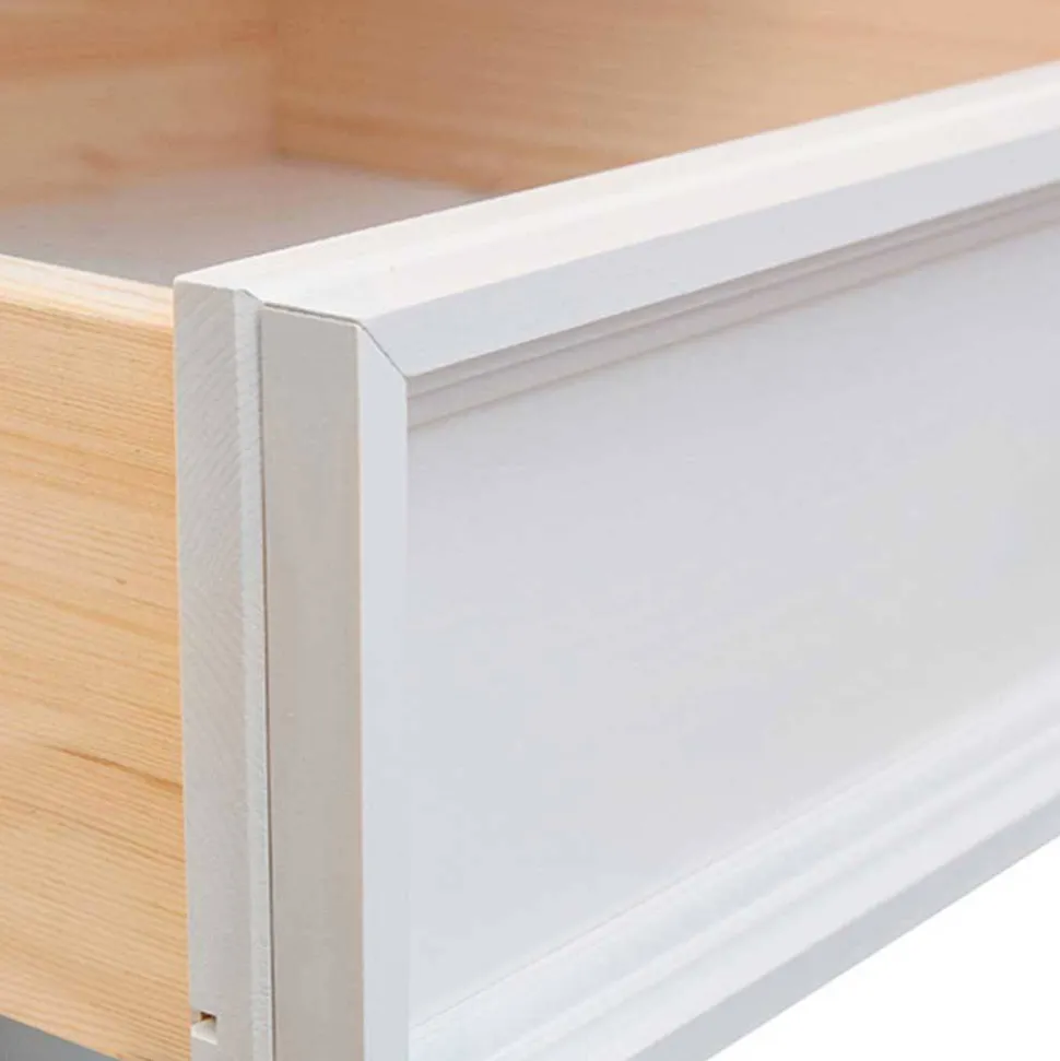 Landhaus Schminktisch in Weiß mit Eiche - Bordona