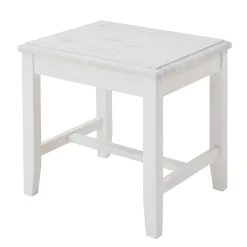 Landhaus Schminktisch Set in Weiß - Satumare (dreiteilig)