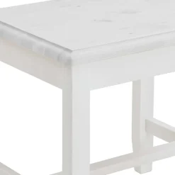 Landhaus Schminktisch Set in Weiß - Satumare (dreiteilig)