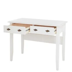 Landhaus Schminktisch Set in Weiß - Satumare (dreiteilig)