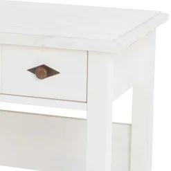 Landhaus Schminktisch Set in Weiß - Satumare (dreiteilig)