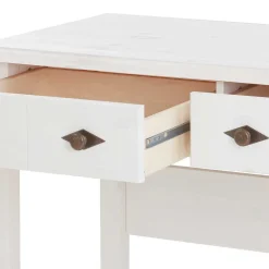 Landhaus Schminktisch Set in Weiß - Satumare (dreiteilig)