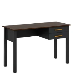 Landhaus Schreibtisch in Dunkelgrau - Mivaldana