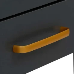 Landhaus Schreibtisch in Dunkelgrau - Mivaldana