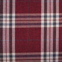 Landhaus Sofa in Rot mit Karomuster - Lyatea