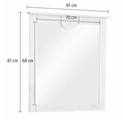 Landhaus Spiegel mit dunklem Holzrahmen - Yemisa