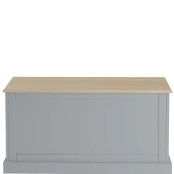 Landhaus Truhe in Grau mit Eiche - Rino