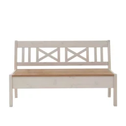 Landhaus Truhenbank Lugon in Weiß