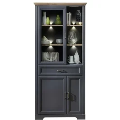 Landhaus TV Board & Vitrine Set - Thumbs (zweiteilig)