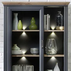 Landhaus TV Board & Vitrine Set - Thumbs (zweiteilig)