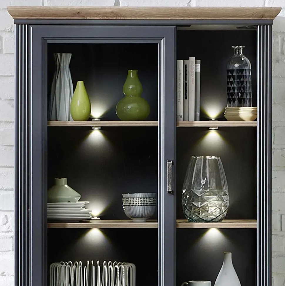 Landhaus TV Board & Vitrine Set - Thumbs (zweiteilig)