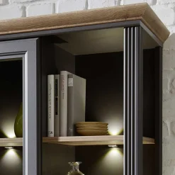 Landhaus TV Board & Vitrine Set - Thumbs (zweiteilig)