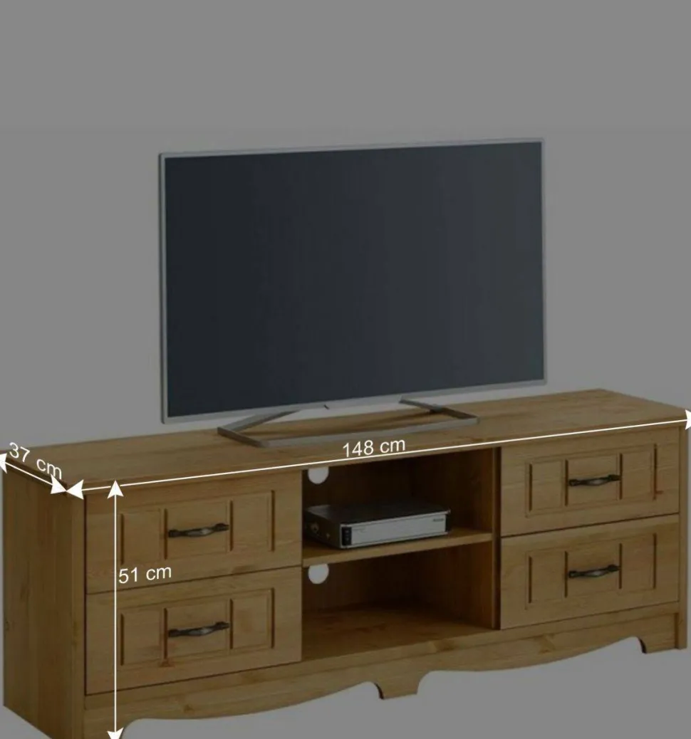 Landhaus TV Möbel aus Kiefer Massivholz - Vanpos