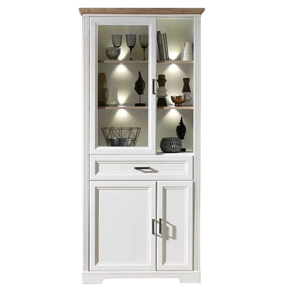 Landhaus TV Wohnkombination mit LED - Sinolita (dreiteilig)