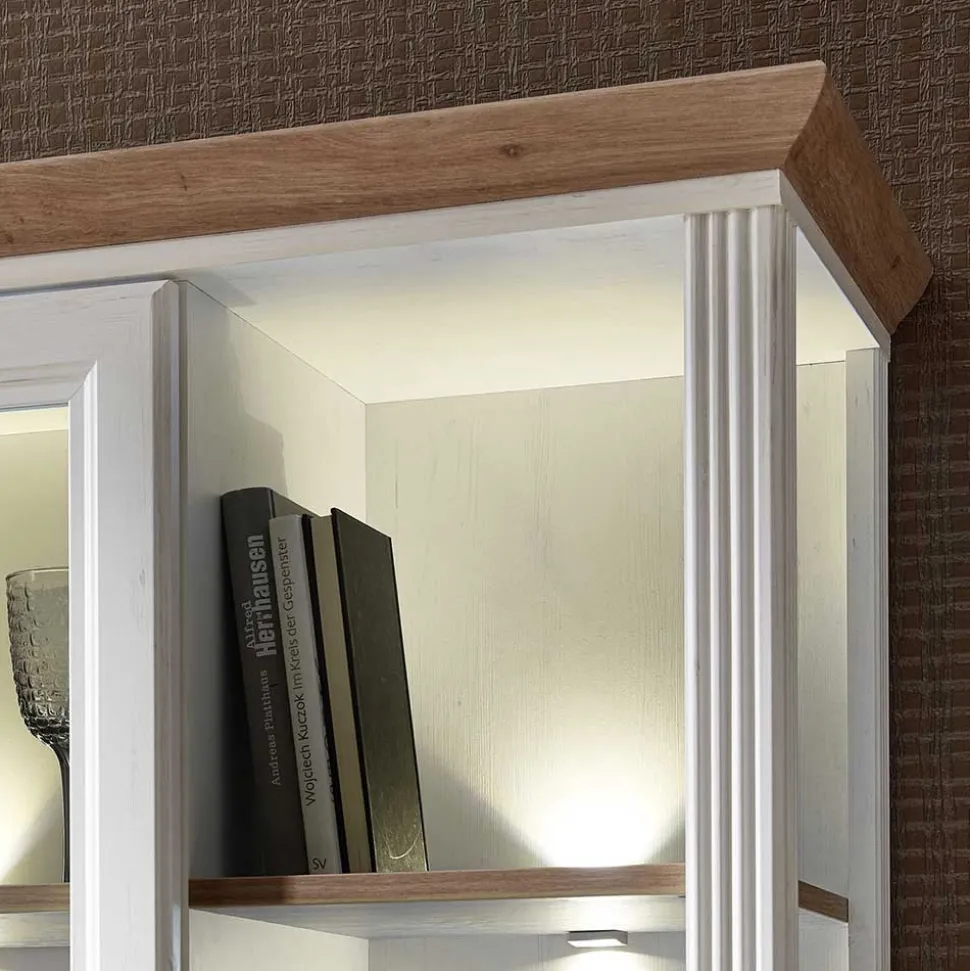 Landhaus TV Wohnkombination mit LED - Sinolita (dreiteilig)