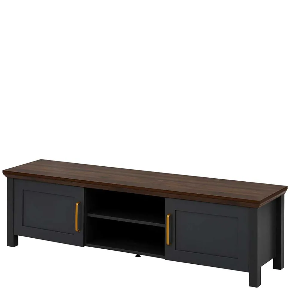 Landhaus TV-Board in Dunkelgrau - Mivaldana