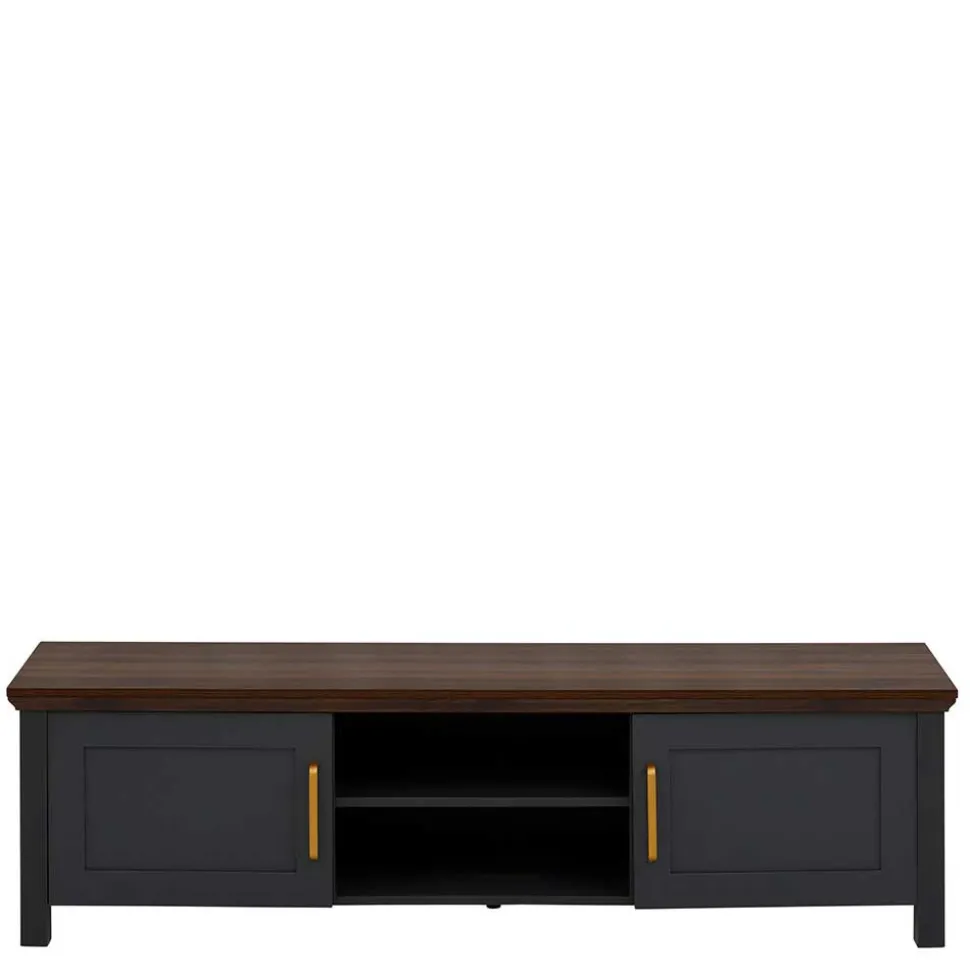 Landhaus TV-Board in Dunkelgrau - Mivaldana