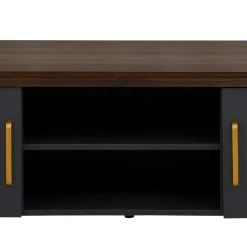 Landhaus TV-Board in Dunkelgrau - Mivaldana