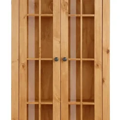 Landhaus Vitrine aus Kiefer Massivholz - Anyamie