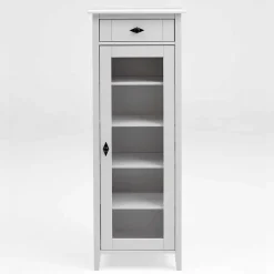 Landhaus Vitrine fürs Badezimmer in Weiß - Satumare