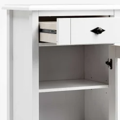 Landhaus Vitrine fürs Badezimmer in Weiß - Satumare