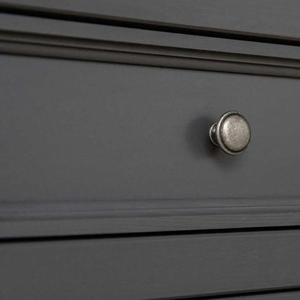 Landhaus Vitrine in Grau und Eiche - Witenga