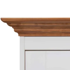 Landhaus Vitrine in Weiß und Eiche - Bordona