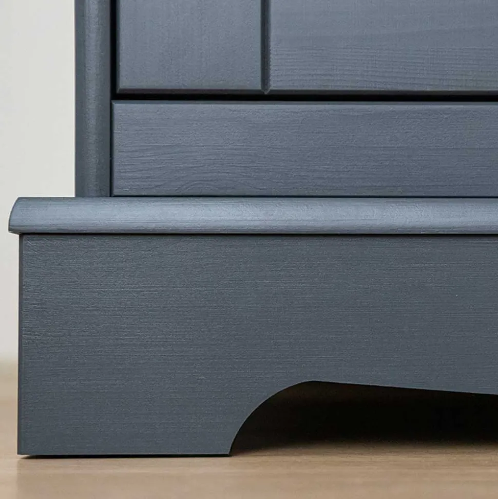 Landhaus Vitrinenschrank in Grau und Eiche - Witenga