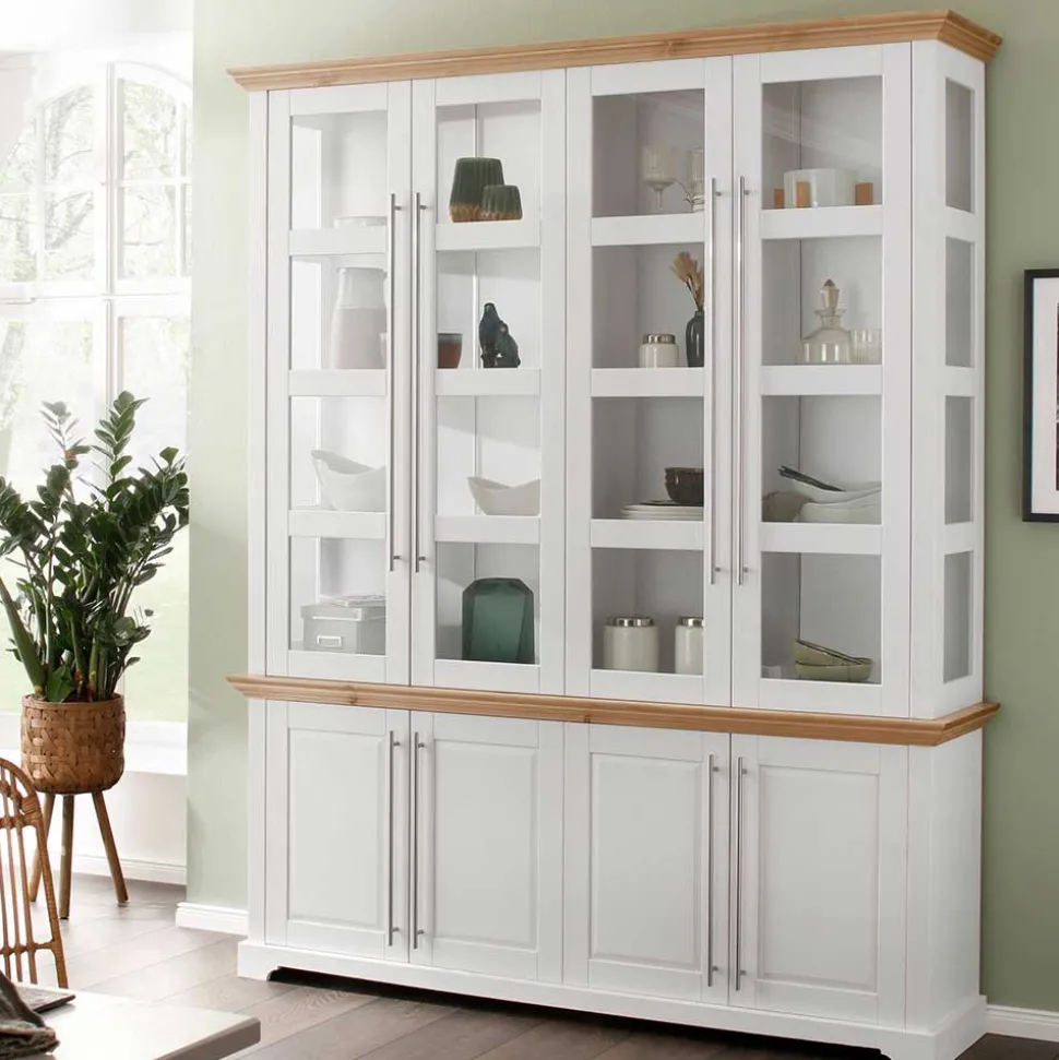 Landhaus Vitrinenschrank mit acht Türen - Eyzaco