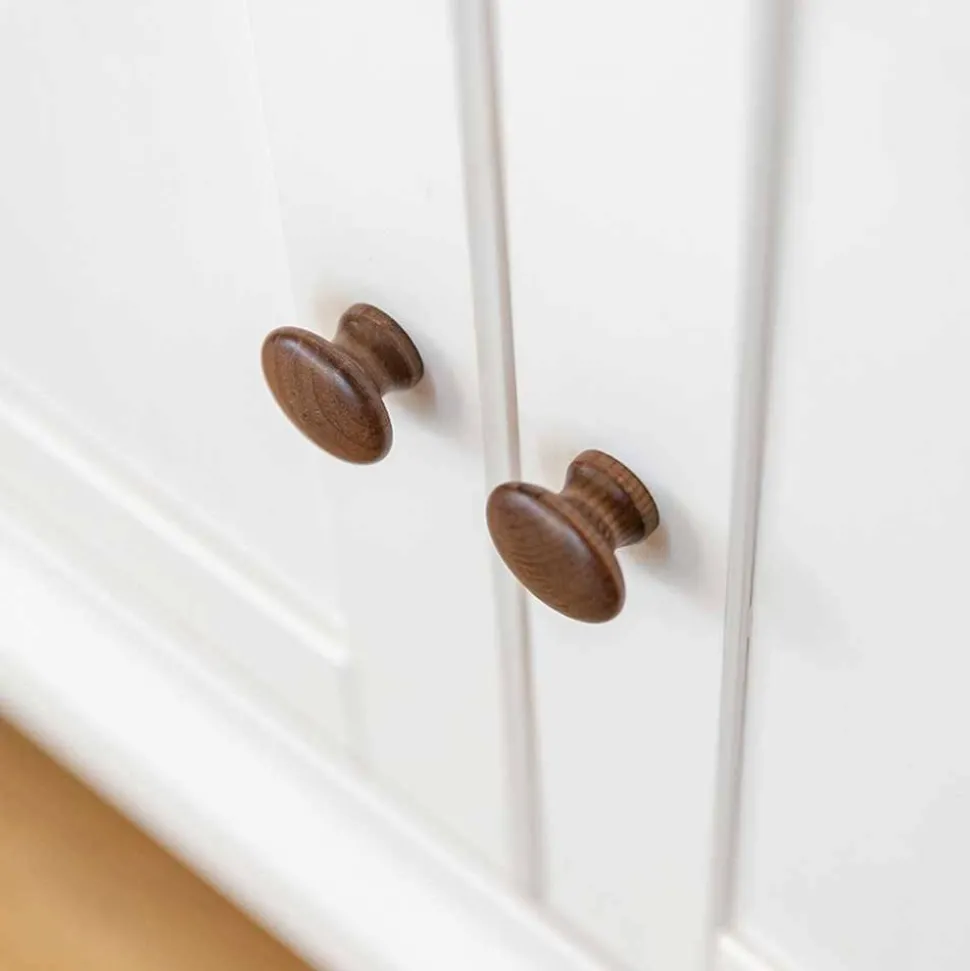 Landhaus Vitrinenschrank aus Kiefer zweifarbig - Zalya