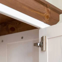 Landhaus Vitrinenschrank aus Kiefer zweifarbig - Zalya