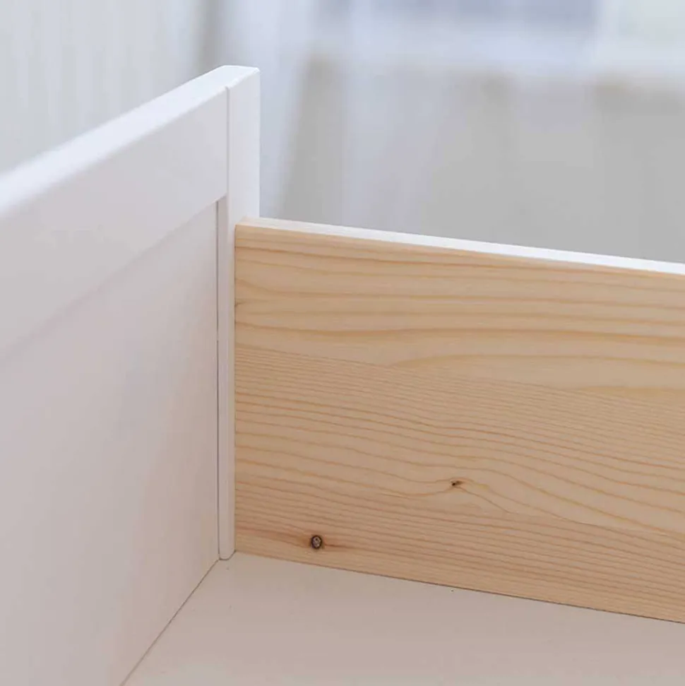 Landhaus Vitrinenschrank aus Kiefer zweifarbig - Zalya