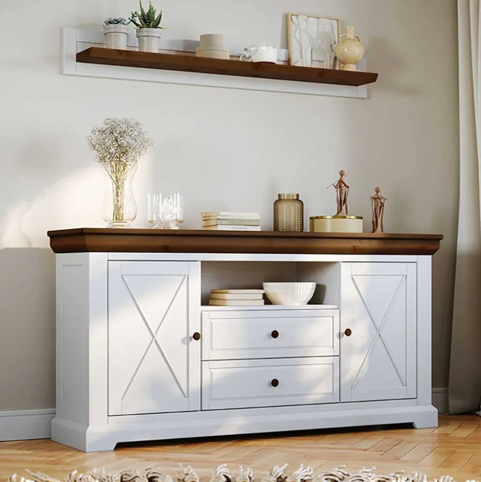 Landhaus Wandboard aus Kiefer Massivholz - Zalya